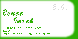 bence imreh business card